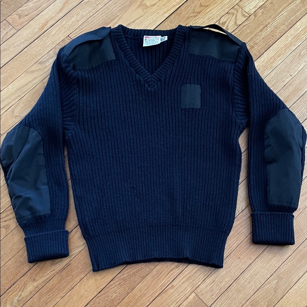 XXL Men's Commando Dark Navy Blue Sweater Uniform NYC 100% Wool
